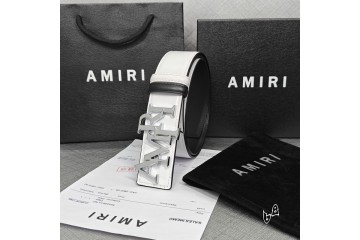Amiri belt white black