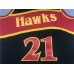 Atlanta Hawks Dominique Wilkins 21 Black 1986-87 Hardwood Classics Jersey