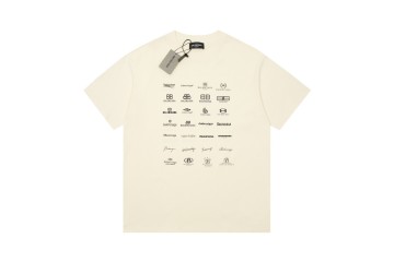 Balenciaga Logo-Print T-shirt Sail