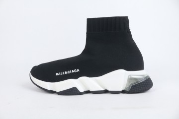 Balenciaga Speed Clear Sole Black White