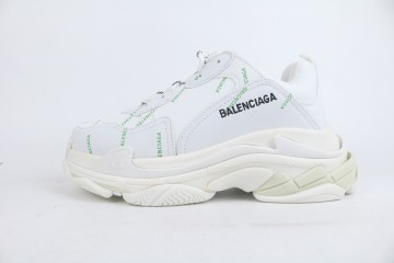 Balenciaga Triple S AllOver Logo White Green