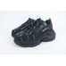 Balenciaga Triple S Allover Logo Black Blue