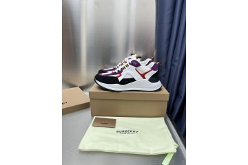 Burberry Embossed Mesh Sneakers Puple Red