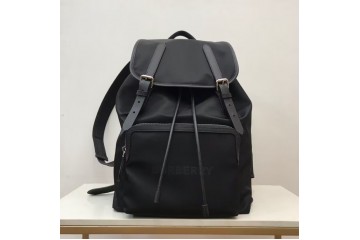 Burberry Logo Print Backpack Black