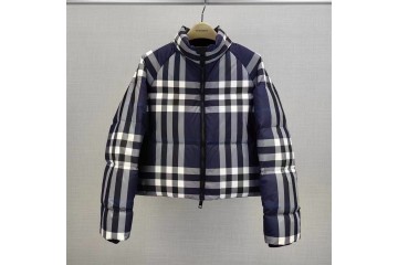Burberry short down jacket Navy Blue