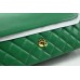 Chanel Classic Quilted WOC Crossbody Bag Dark Green