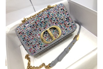 Dior Caro 30 Montaigne Multi-Colored Crystal Grey