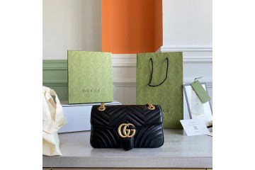 GG Marmont Medium Shoulder Bag Black