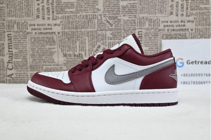Jordan 1 Low White Bordeaux