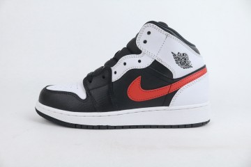 Jordan 1 Mid Black Chile Red White