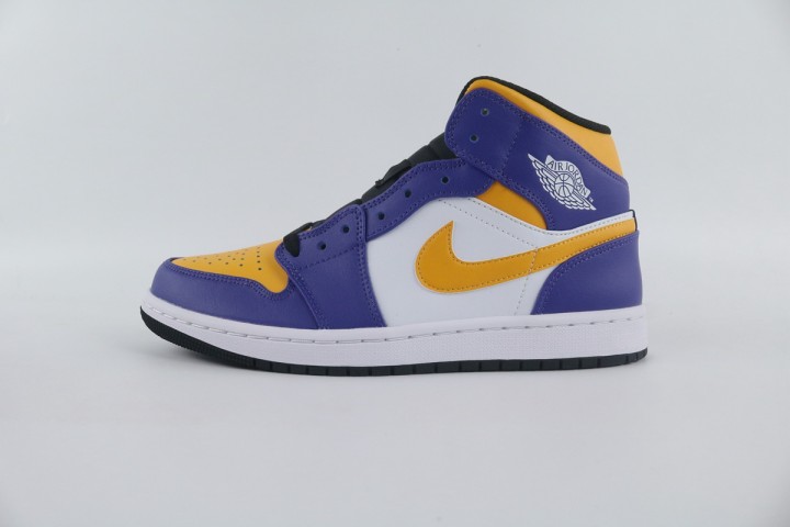  Jordan 1 Mid Lakers