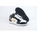  Jordan 1 Mid Patent Black White Gold