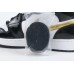  Jordan 1 Mid Patent Black White Gold
