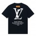 Louis Vuitton Crewneck Letter Printed T-shirt Black