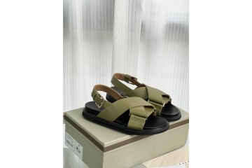Marni Fussbett Sandals Olive Green