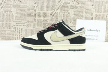 Nike Dunk Low LX Black Suede Team Gold 