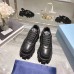 Prada Monolith 55mm Lace Up Loafer Black Brushed Leather