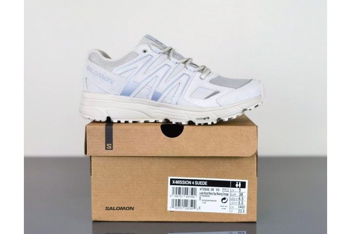 Salomon X-Misson 4 Suede White Blue